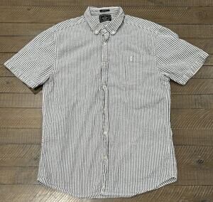 Artistry in Motion - Slim Fit Striped Button Down Short Sleeve Shirt - Men’s M